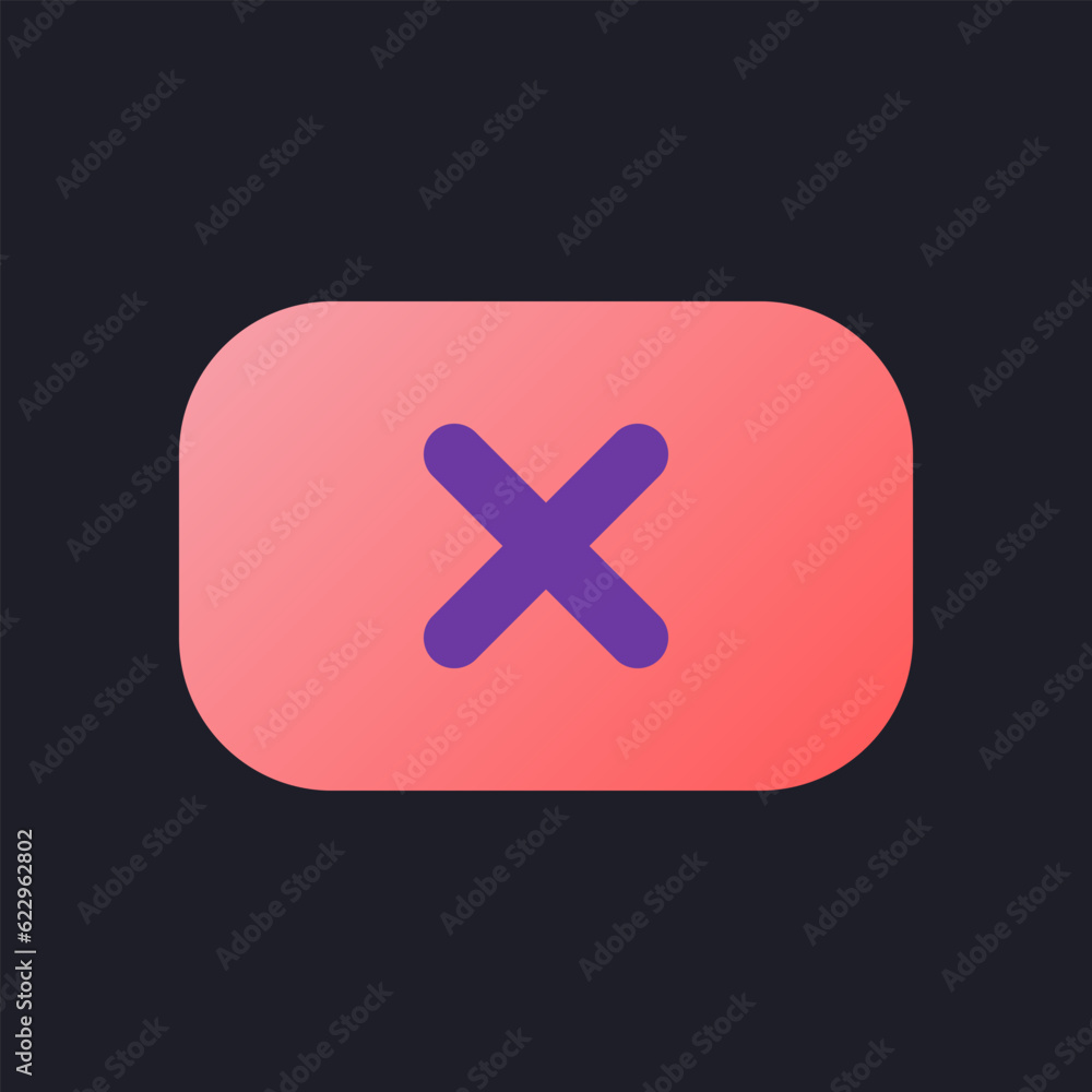Remove background flat gradient fill ui icon for dark theme. Unwanted subject in footage. Pixel perfect color pictogram. GUI, UX design on black space. Vector isolated RGB illustration Remove background flat gradient fill ui icon for dark theme. Unwanted subject in footage. Pixel perfect color pictogram. GUI, UX design on black space. Vector isolated RGB illustration