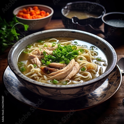 A delicious bowl of noodle soup. Great for stories about food, recipes, comfort food, travel, sickness, health, flu, nutrition etc.