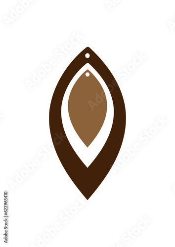 Earring Design Illustration Vector Art,  Laser Cut File Ready to Print