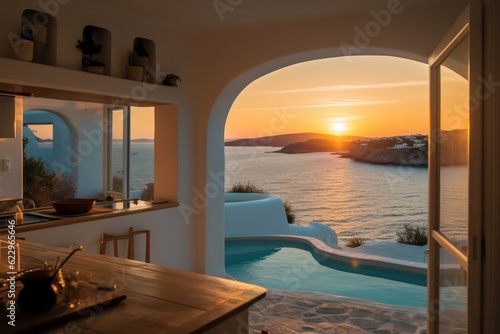 Perfect sunset on Mediterranean island with sea views and luxurious accommodation © aboutmomentsimages