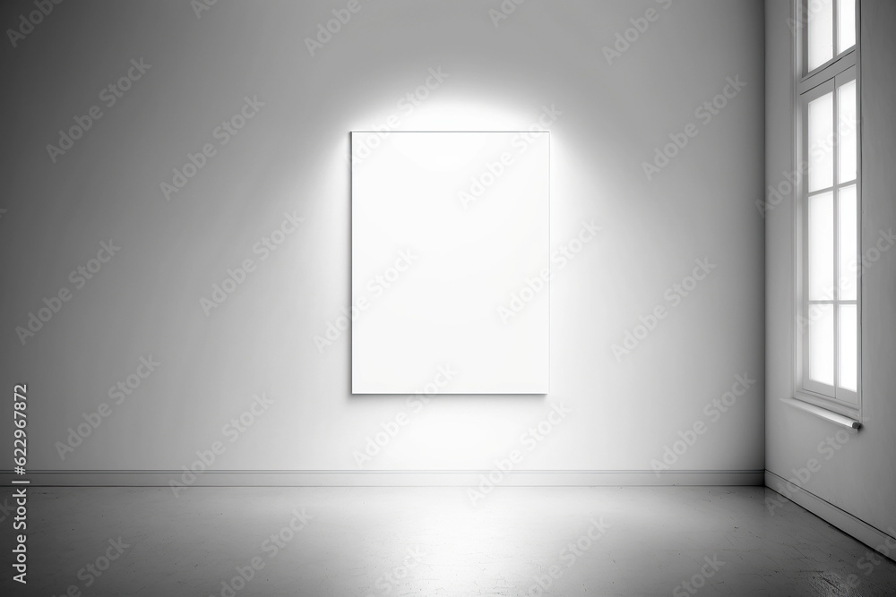 ai generated illustration blank picture frame at gallery ai generated illustration blank picture frame at gallery