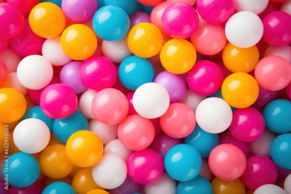 Colorful plastic balls fun. Generate Ai Colorful plastic balls fun. Generate Ai