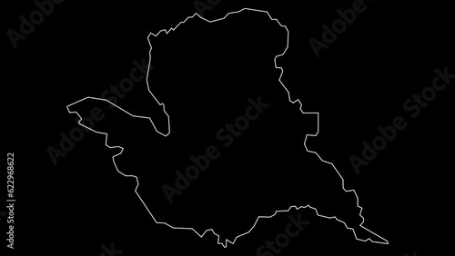 Pomurska region map of Slovenia outline animation photo