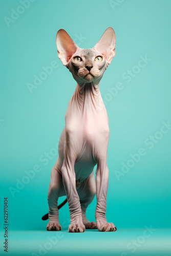 Very cute Sphynx in nature  national geography  Wide life animals. AI Generated. 