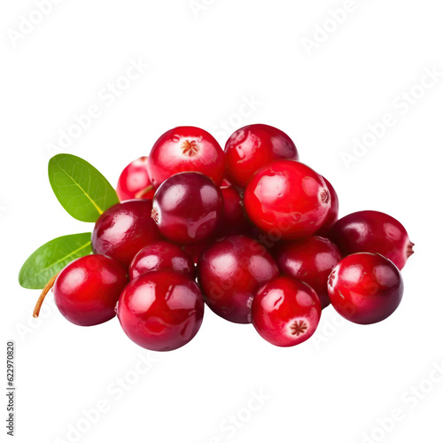 Cranberry, isolated on transparent background.