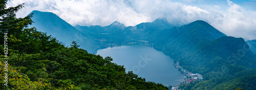 初夏の榛名山　掃部ヶ岳山頂からの榛名湖の絶景 photo