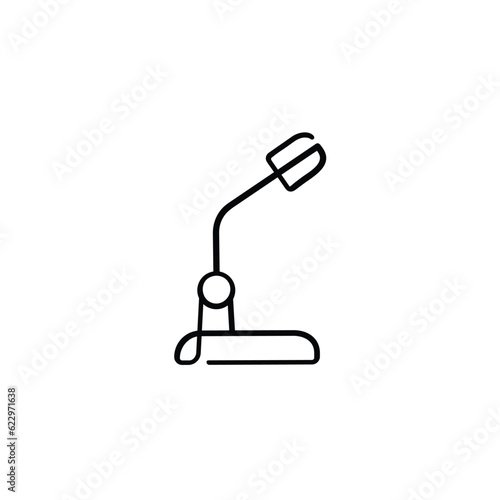 Conference Mic Line Style Icon Design