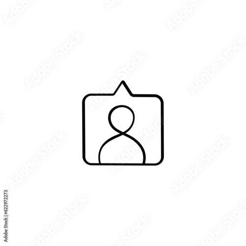 Tag People Line Style Icon Design