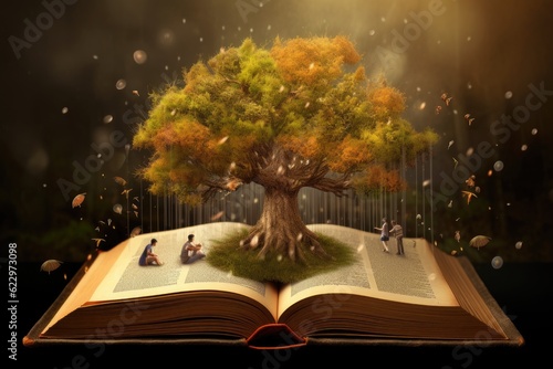planting seed tree of knowledge and wisdom in the book of the world