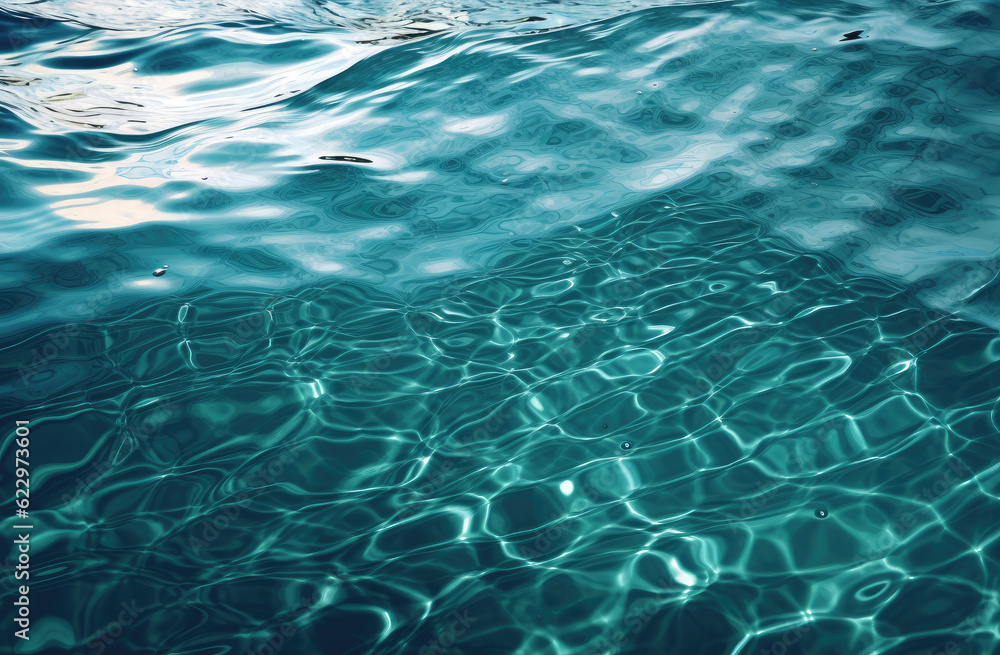 blue water surface, ocean wave, sea reflection