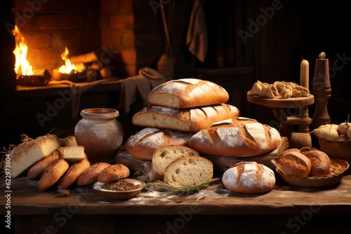  Collection Of Baked Bread, Generative AI