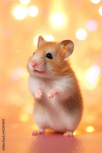 Very cute baby Hamster in nature, national geography, Wide life animals. AI Generated.  © Narin
