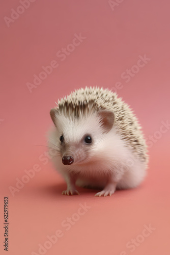 Very cute baby Hedgehog in nature, national geography, Wide life animals. AI Generated. 