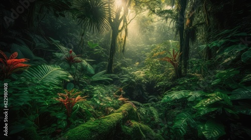 Landscape with rainforest