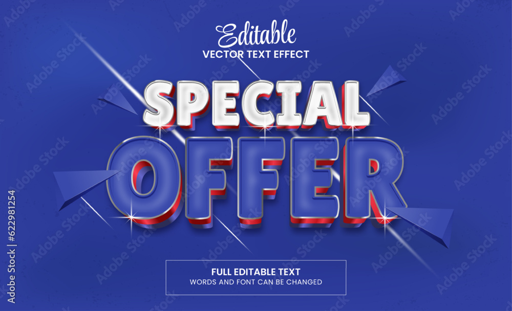 Special offe 3d text, Editable text effect