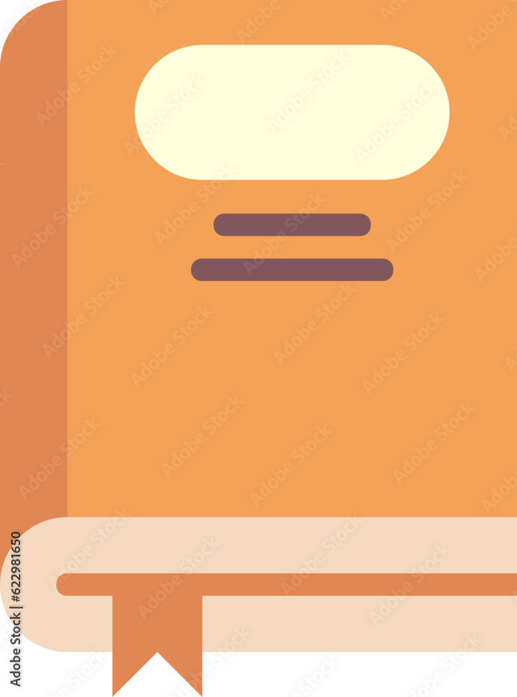 Book flat icon. School icon simple cartoon style. Book flat icon. School icon simple cartoon style.