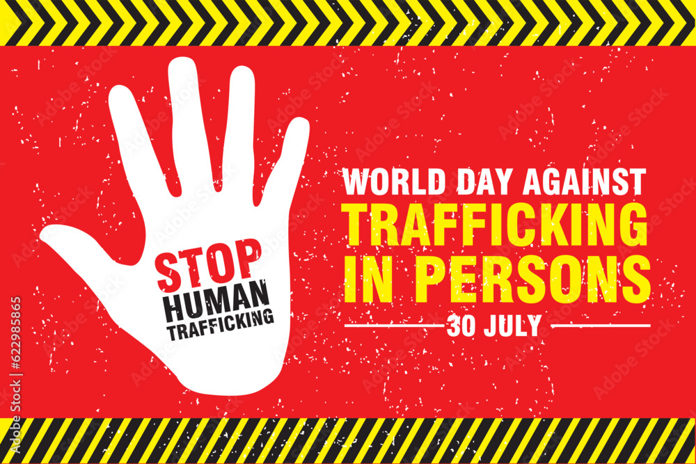 World Day Against Trafficking in Persons. Stop human trafficking Stock ...