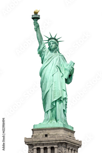 Tableau sur toile Statue of Liberty in New York isolated on transparent background