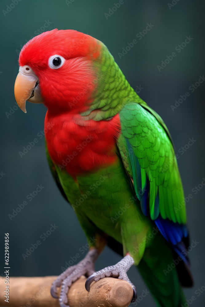 Very cute Electus parrot in nature, national geography, Wide life animals. AI Generated.
