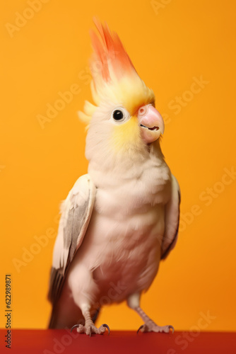 Very cute Cockatiel in nature, national geography, Wide life animals. AI Generated. © Narin