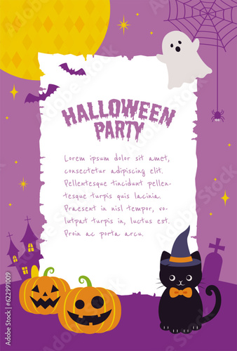 vector background with a set of halloween icons for banners, cards, flyers, social media wallpapers, etc.