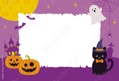 vector background with a set of halloween icons for banners, cards, flyers, social media wallpapers, etc.