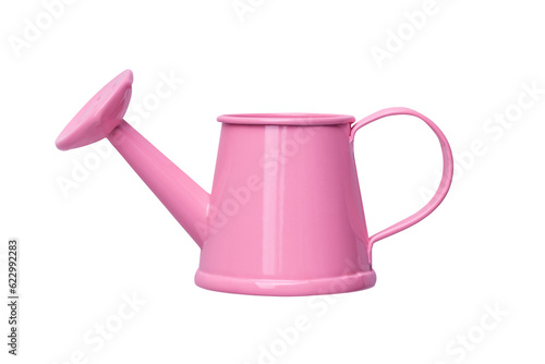Carta da parati pink watering can isolated on transparent background, concept gardening accessor