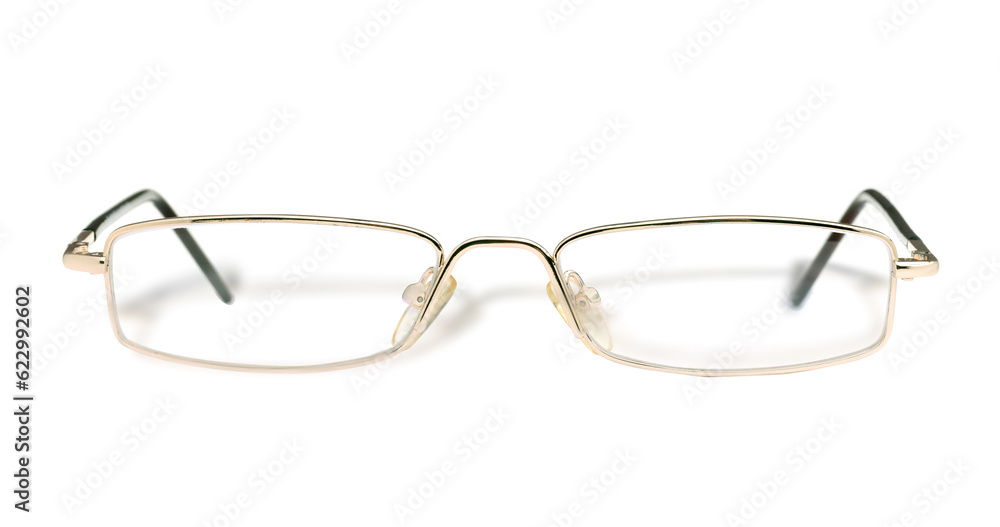 Stylish pair of glasses isolated on white Stylish pair of glasses isolated on white