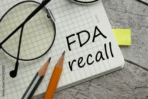 Wallpaper Mural glasses on tertade.text handwritten. words FDA recall. Torontodigital.ca