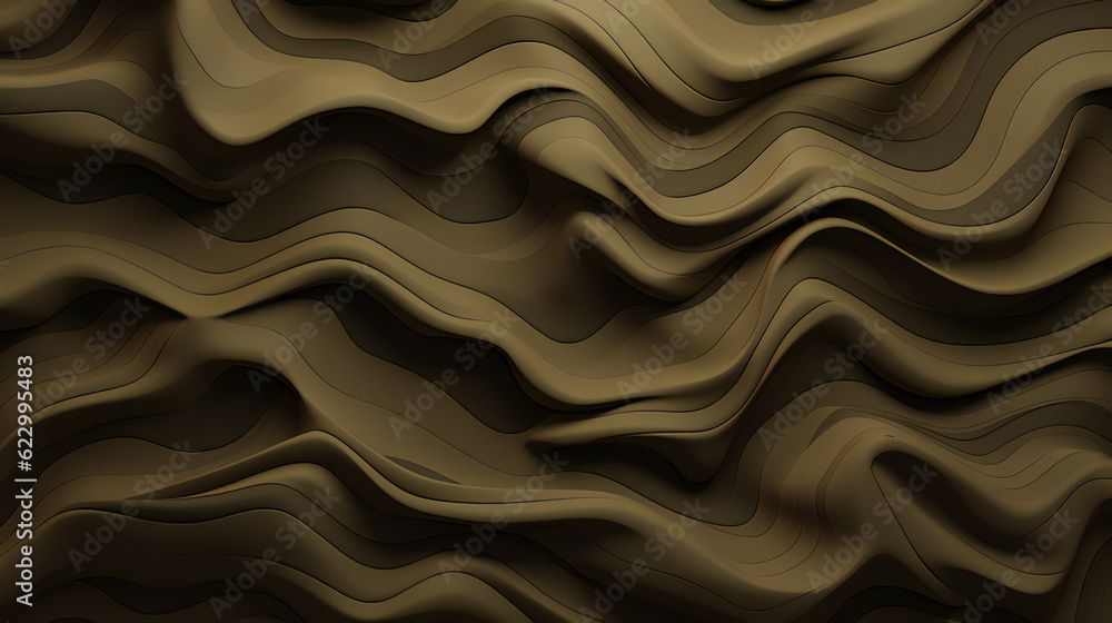 Camouflage abstract luxury satin fabric background. Created with generative AI technology