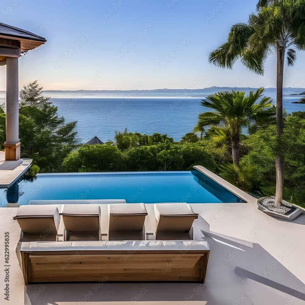 238 A luxurious coastal mansion with panoramic ocean views, infinity pool, and private beach access, offering the epitome of seaside luxury2, Generative AI 238 A luxurious coastal mansion with panoramic ocean views, infinity pool, and private beach access, offering the epitome of seaside luxury2, Generative AI