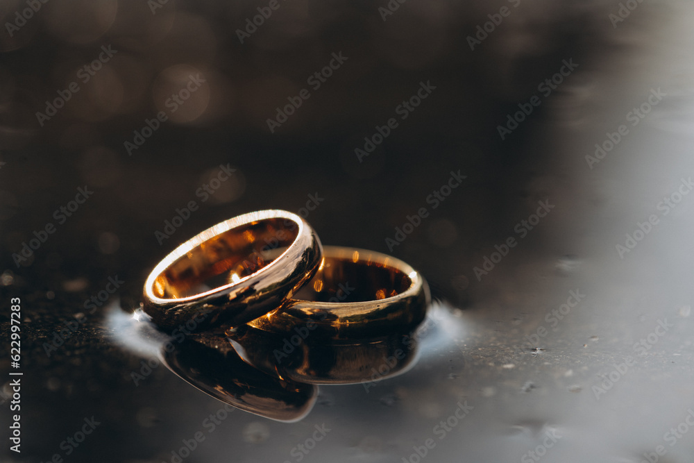 rings on a black background rings on a black background