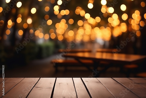 spotlights shine on stage floor in dark room with fire candle flame , candle effect ground