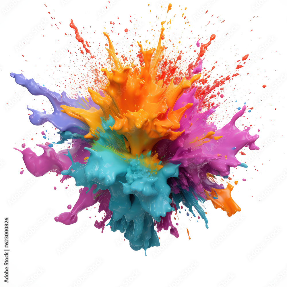paint color splash isolated on white Stock Illustration | Adobe Stock
