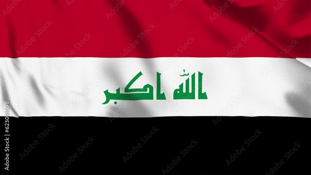 Iraq flag background with seamless looping animation in 60 fps Iraq flag background with seamless looping animation in 60 fps