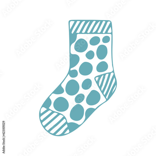 hand drawing socks vector design, brightly colored on white background perfect for christmas celebration.