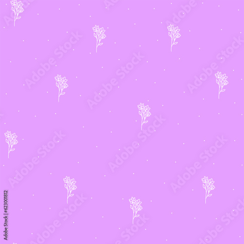 tender abstract flowers seamless pattern.Botanical illustration for home decor, interior design, wallpaper, kids fashion, print for cover design,packaging paper on pink background