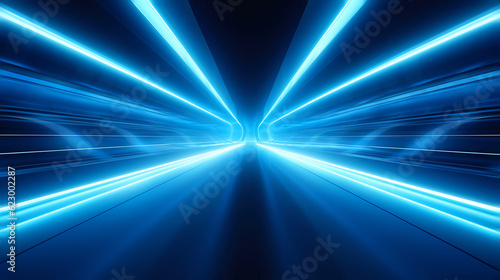 Fototapeta Naklejka Na Ścianę i Meble -  Speeding motion blurred in tunnel. powerful of abtract light trails. 3d render.