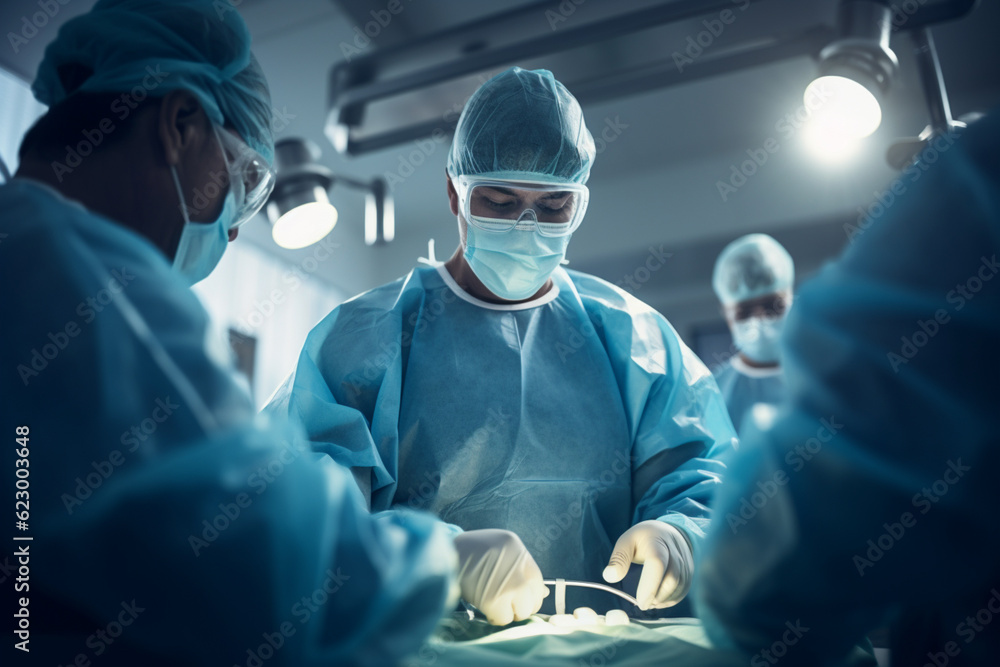 Surgeons will perform the operation. Professional doctors performing surgeries. Medical team performing a surgical operation in a bright modern operating room Surgeons will perform the operation. Professional doctors performing surgeries. Medical team performing a surgical operation in a bright modern operating room