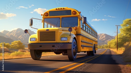 school bus on the road