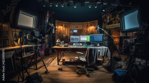 modern living room HD 8K wallpaper Stock Photographic Image