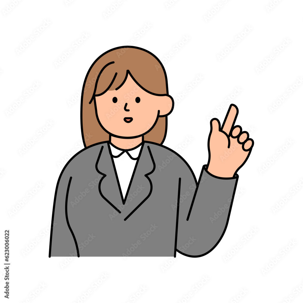 Office Employee Pointing. Office Employee Pointing.