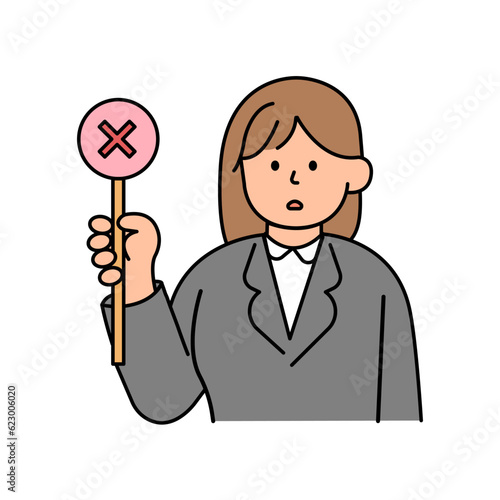 Wallpaper Mural Office Employee Holding the Wrong Sign. Torontodigital.ca