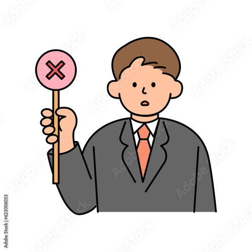 Wallpaper Mural Office Employee Holding the Wrong Sign. Torontodigital.ca