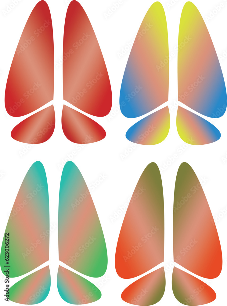 set of colorful shapes set of colorful shapes