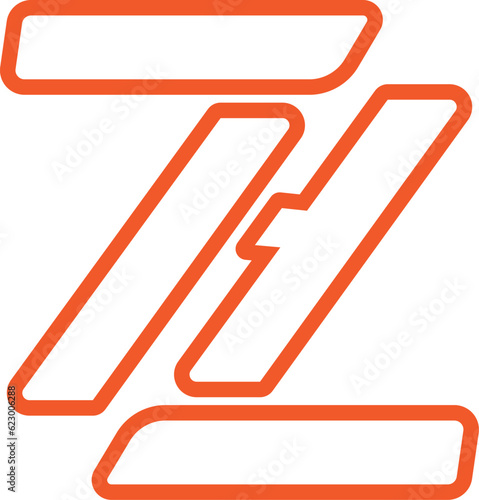 Z and H letter Text combination Logo