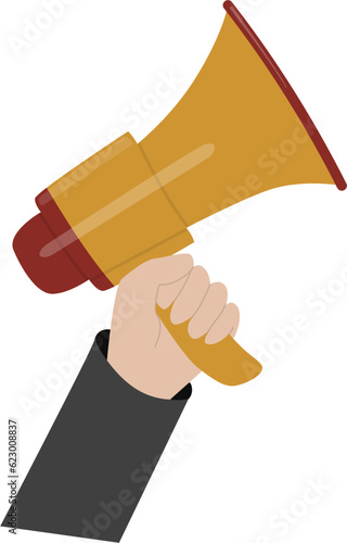 hand holding a megaphone