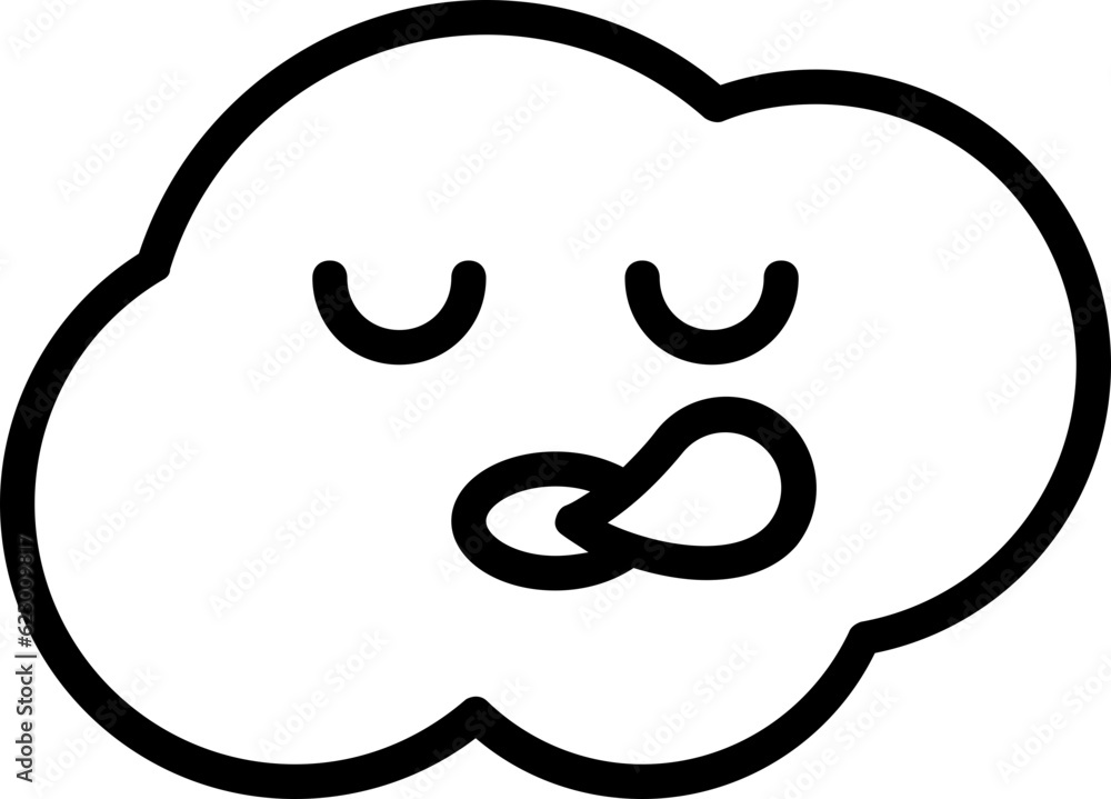 Cloud line icon. Weather icon simple style. Cloud line icon. Weather icon simple style.
