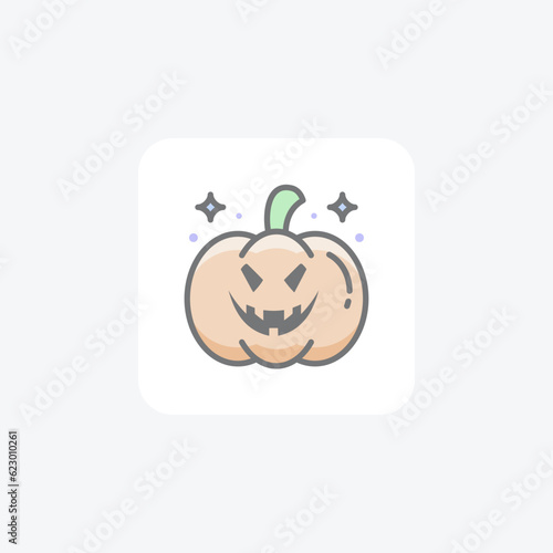 Scary Hallow Pumpkin Awesome Filled Icon