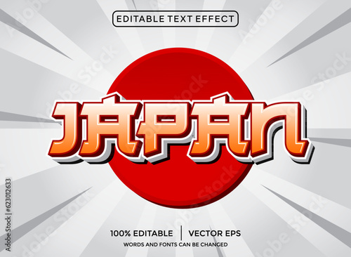japan 3D editable text effect